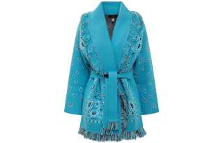Alanui Jaquard Frayed Edge Cardigan