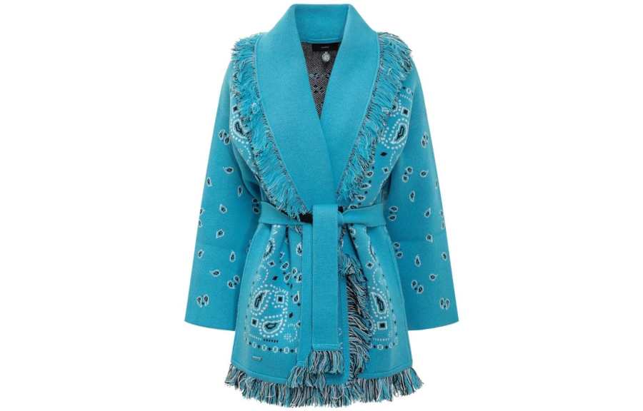 Alanui Jaquard Frayed Edge Cardigan