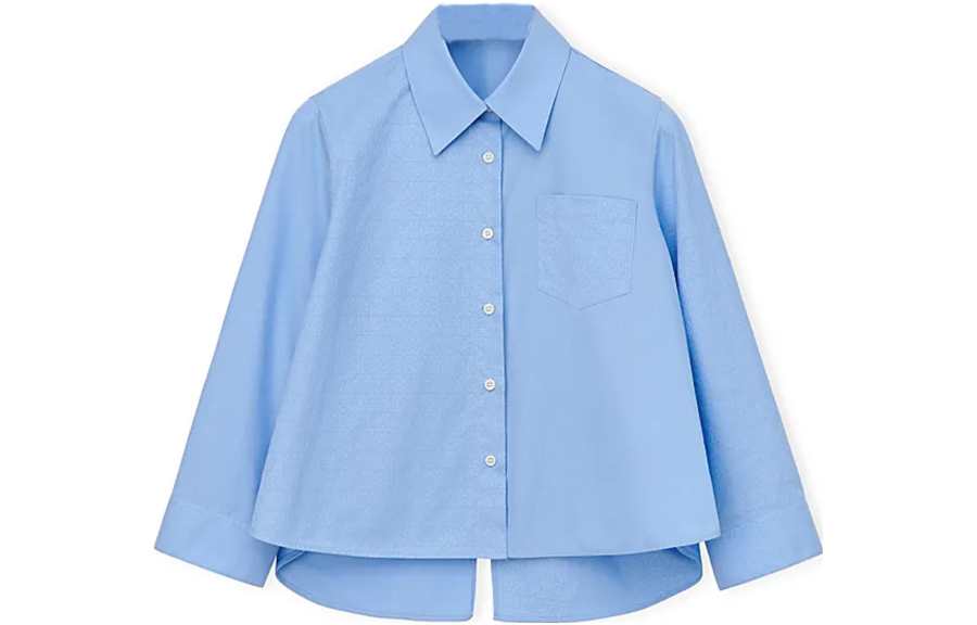 LOEWE Shirts Women's Pink/Blue Lapel Moderate Other
