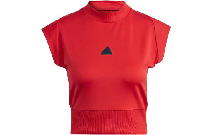 Adidas Adidas Z.N.E T Shirts Women's Red Crew Neck Moderate Other