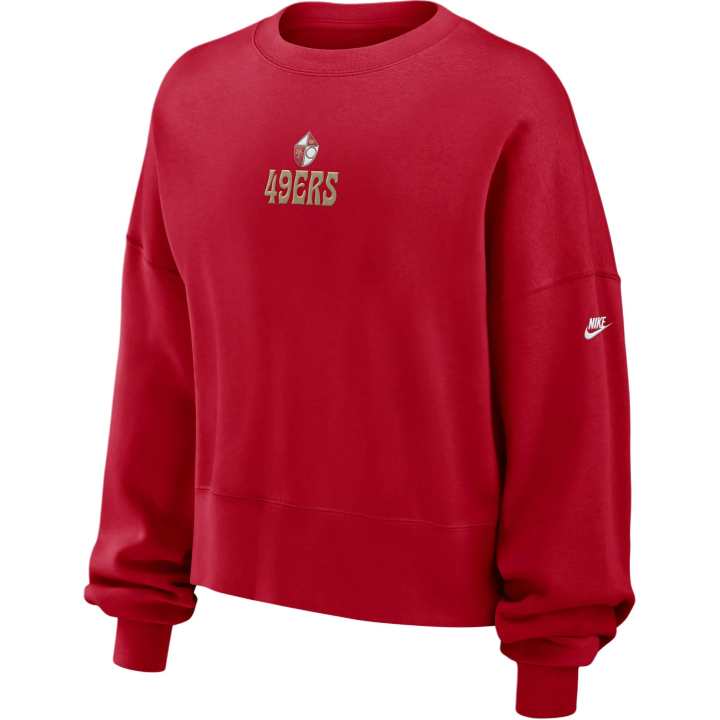 Nike Nike San Francisco 49ers Rewind Women's Nike Nfl Pullover Crew