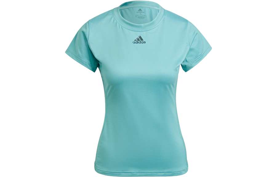 Adidas Adidas T Shirts Women's Light Blue Crew Neck Moderate Straight Fit