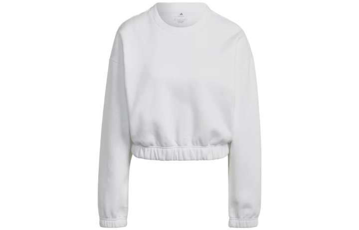 Adidas Adidas Sweatshirts Women's White Crew Neck Moderate Regular