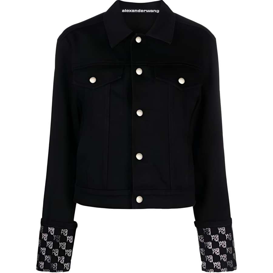 Alexander Wang Alexander Wang Long Sleeved Embellished Denim Jacket