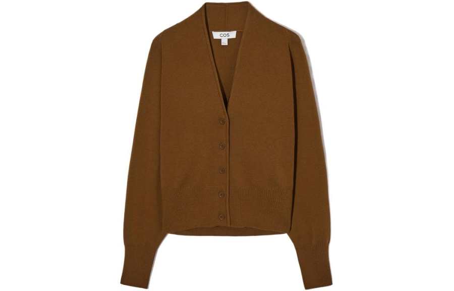 COS Knitwear Women's Brown V Neck Moderate