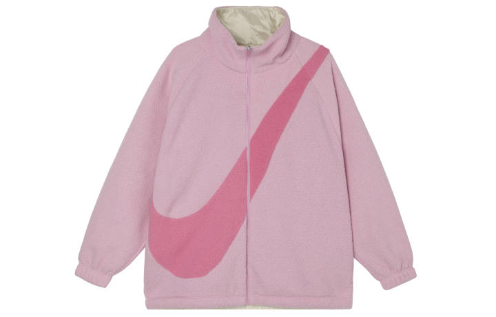 Nike Nike Big Swoosh Women's Reversible Stand Collar Jacket Pink