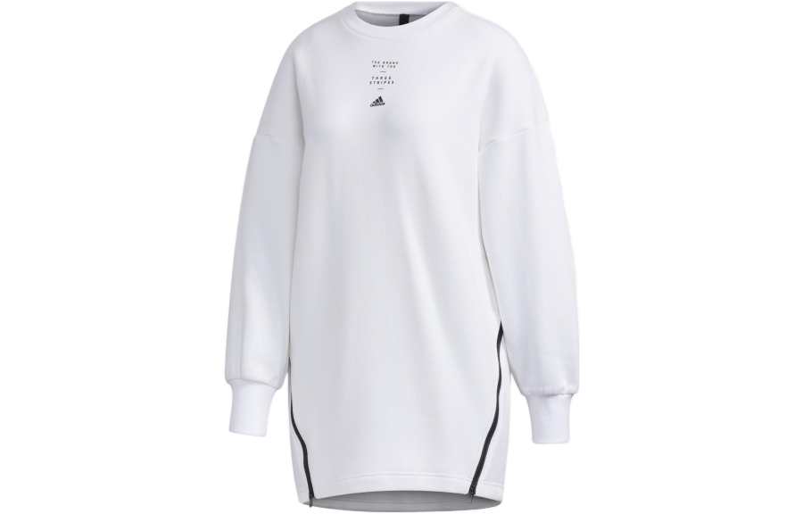 Adidas Adidas Sweatshirts Women's White Crew Neck Moderate Regular