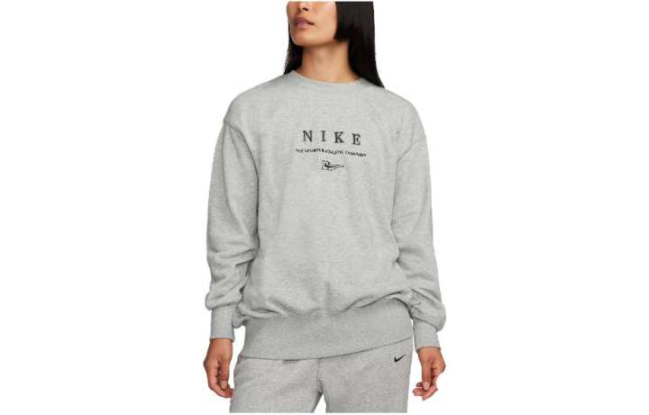 Nike Nike Sweatshirts Women's Light Gray Crew Neck Moderate Regular