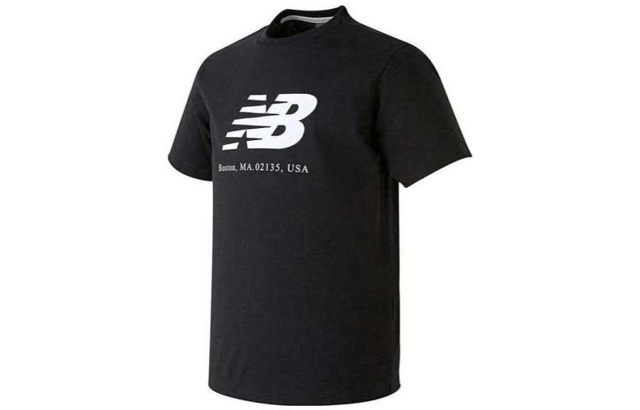 New Balance New Balance T Shirts Women's Black Crew Neck Moderate Straight Fit