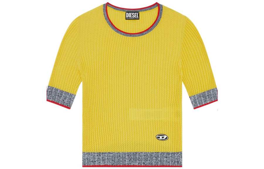 DIESEL Knitwear Women's Yellow Crew Neck Moderate Other