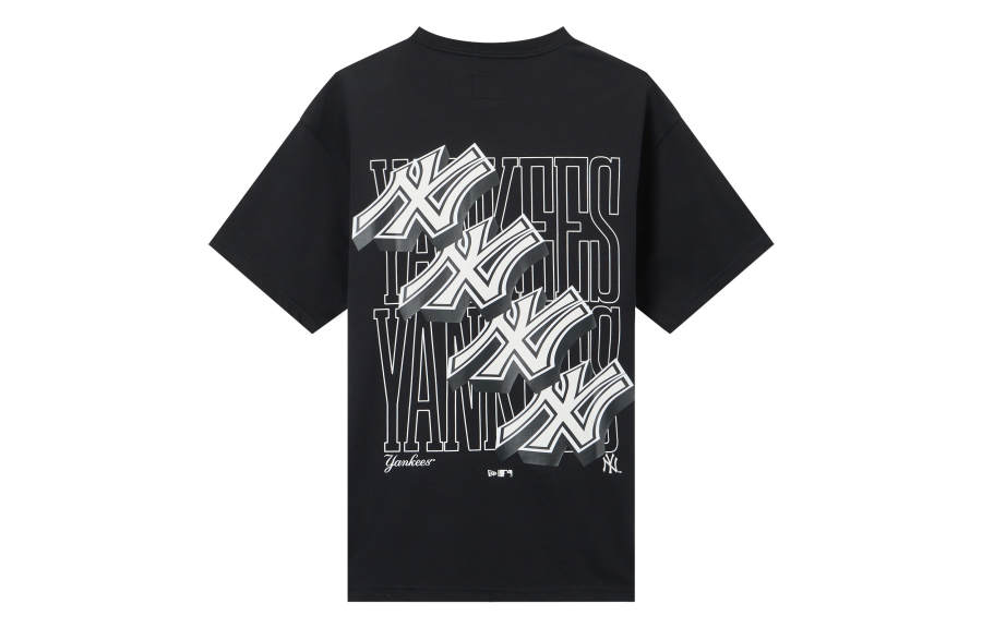 New Era T Shirts Unisex Black Crew Neck