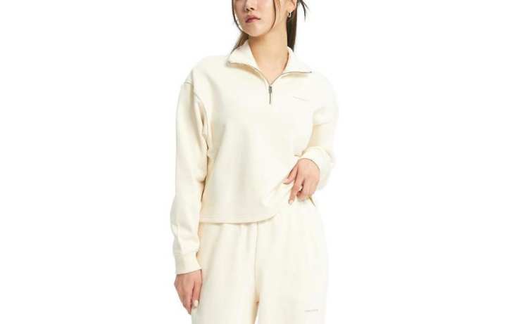 New Balance New Balance Sweatshirts Women's Beige Lapel Moderate Regular