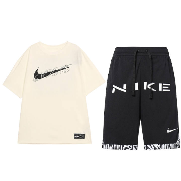 Nike Nike Casual Sportswear Unisex White/Black Crew Neck Moderate