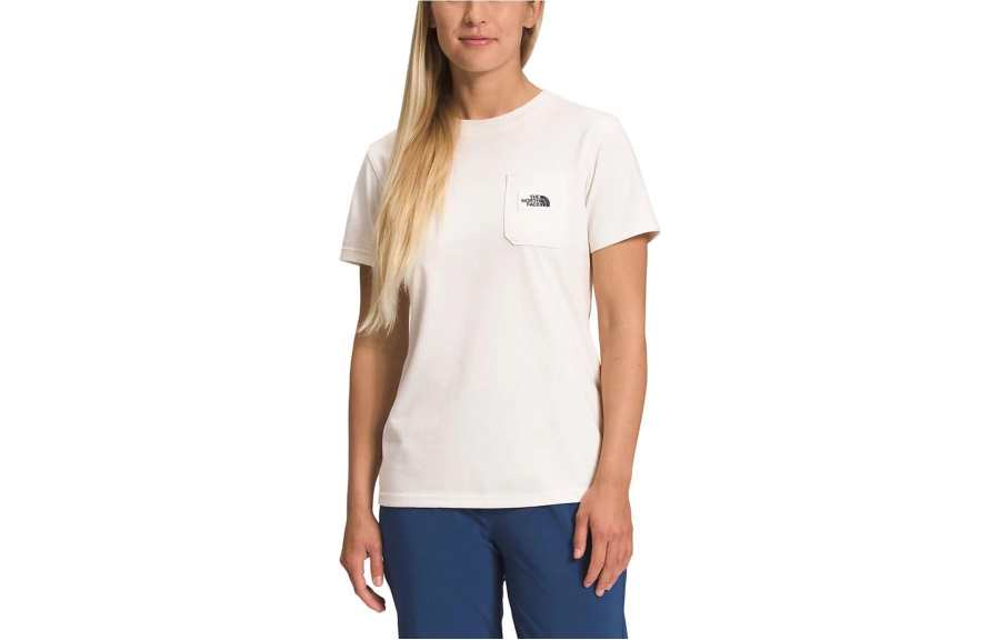 THE NORTH FACE T Shirts Women's White Crew Neck Moderate Straight Fit