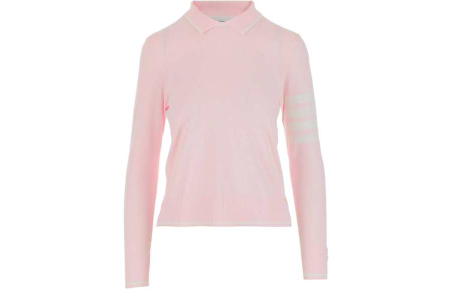 THOM BROWNE THOM BROWNE 4-Bar Stripe Knitted Polo Top