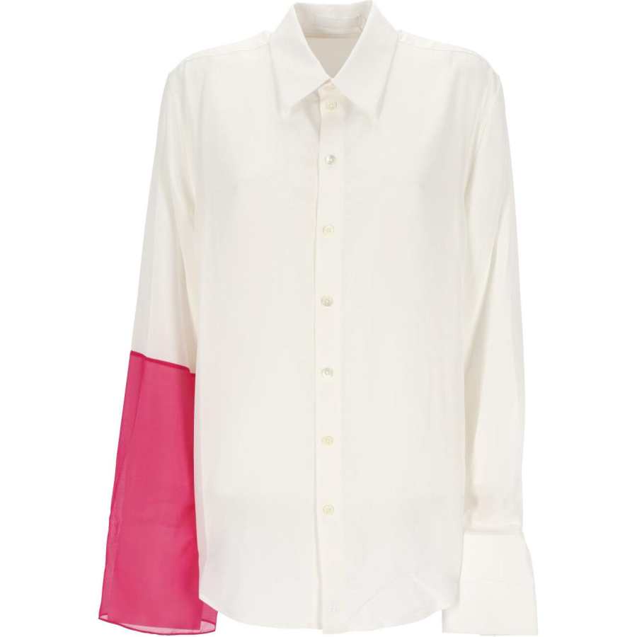 Helmut Lang Helmut Lang patchwork silk shirt