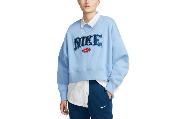 Nike Nike Sweatshirts Women's Light Blue Crew Neck Moderate Regular