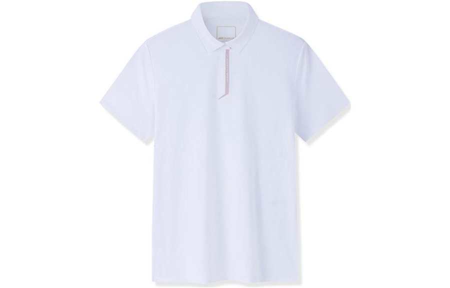 ANTA Champion Series Polo Shirts Women's Gravel White Polo Collar Moderate Straight Fit