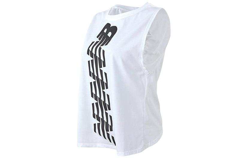 New Balance New Balance T Shirts Women's White Crew Neck Moderate Straight Fit
