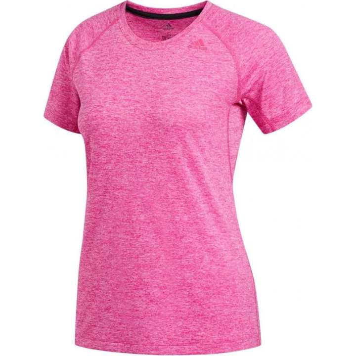 Adidas Adidas T Shirts Women's Pink Crew Neck Moderate Straight Fit
