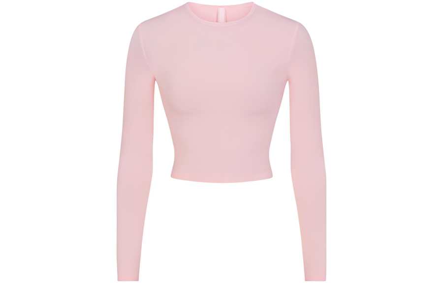 Skims T Shirts Women's Cherry Blossom Pink Crew Neck Moderate Other