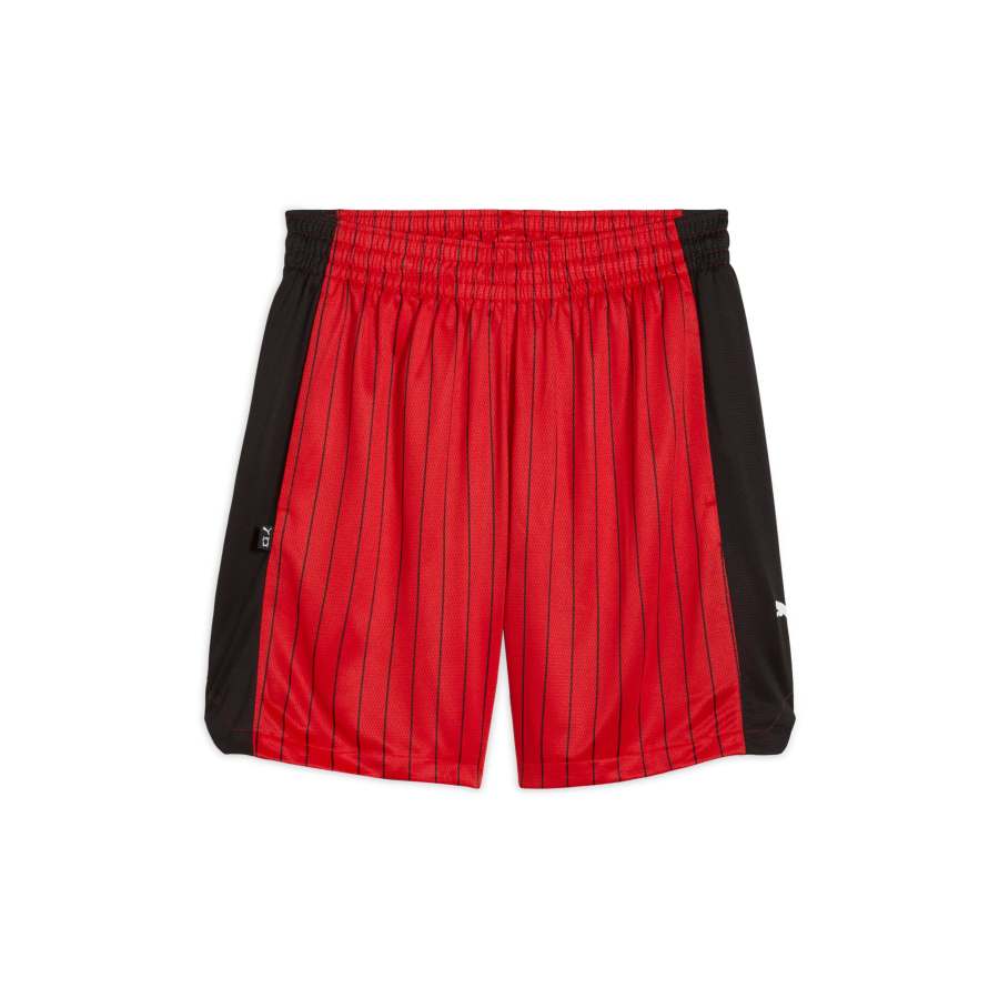 PUMA Basketball Shorts Men's Red Black 01