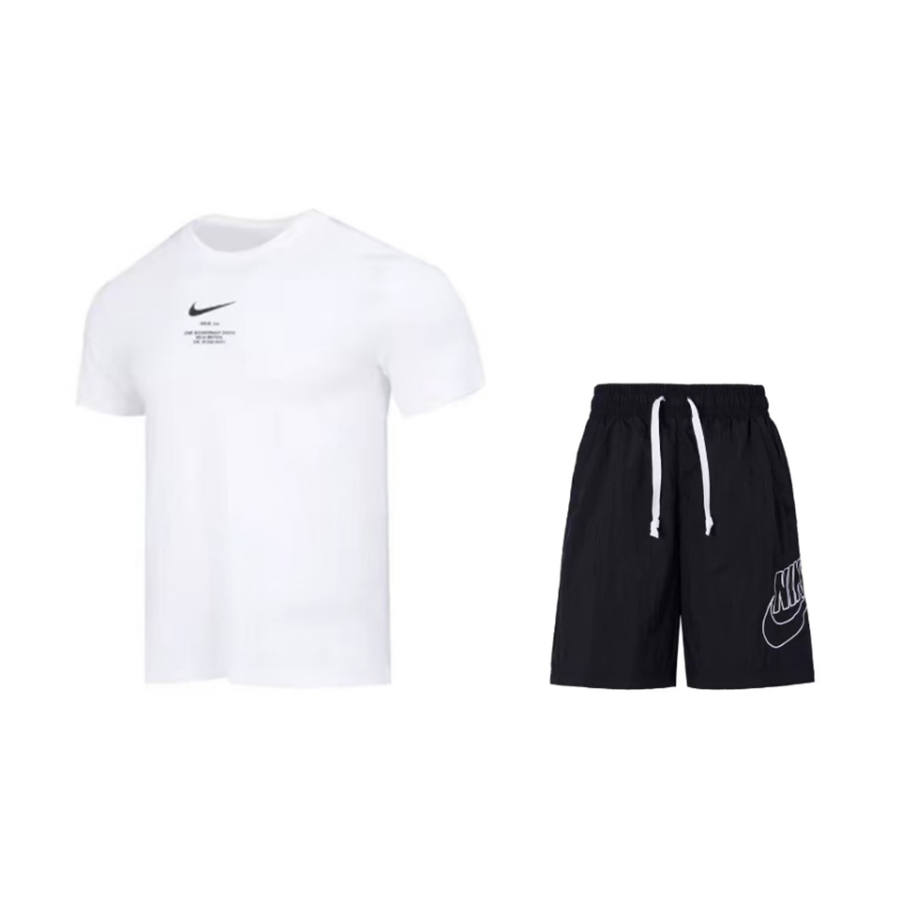 Nike Nike Casual Sportswear Unisex White/Black Crew Neck Moderate