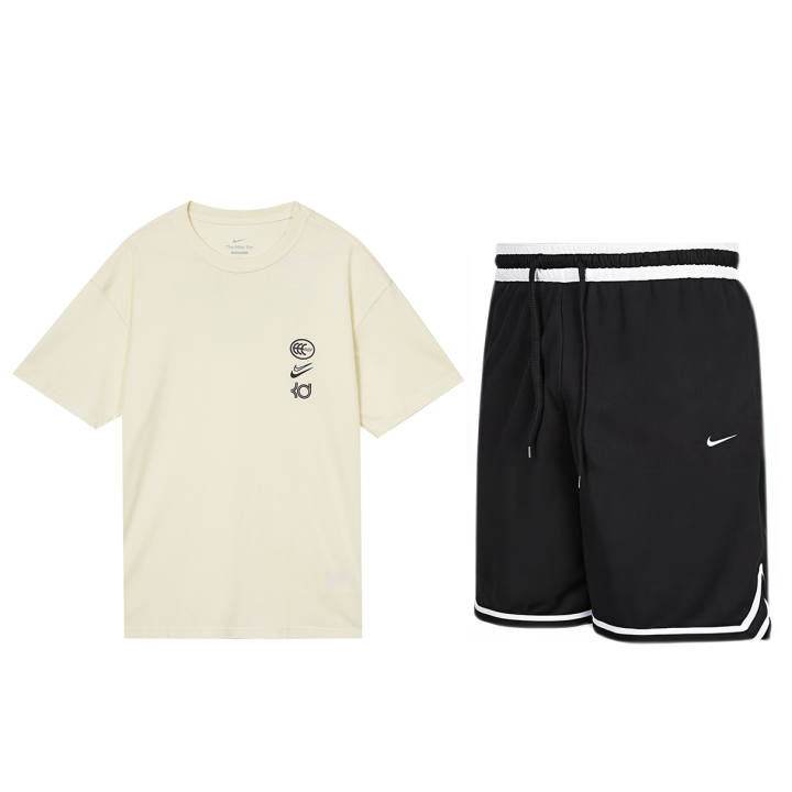 Nike Nike Casual Sportswear Men's Coconut Milk/Black Crew Neck Moderate