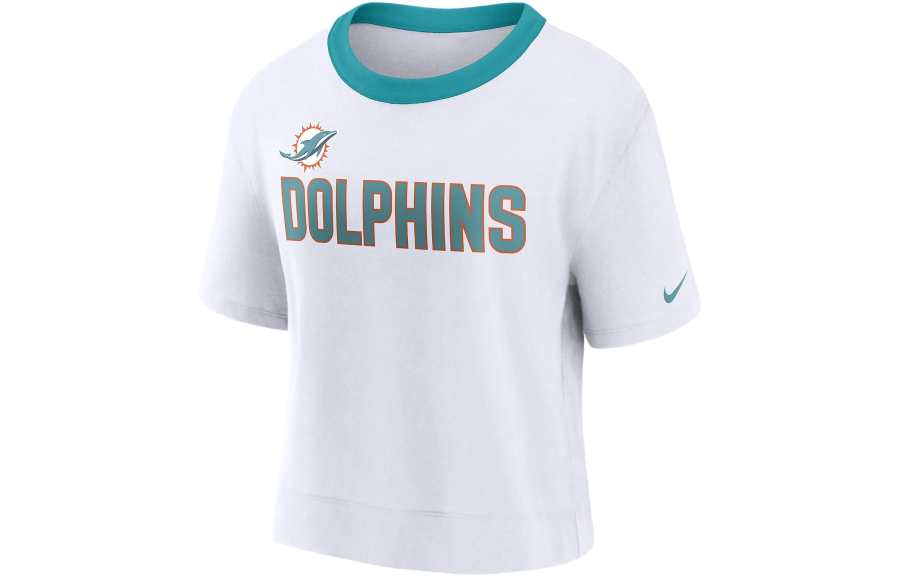 Nike Nike T Shirts Women's White Crew Neck Moderate Straight Fit