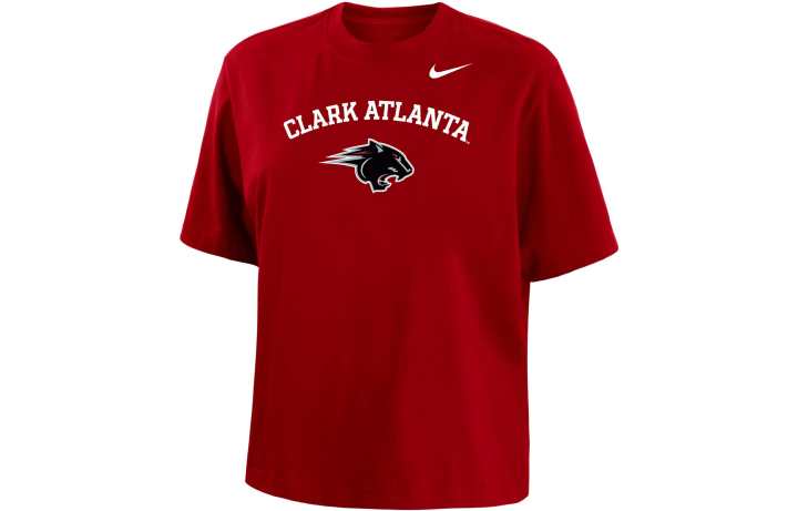 Nike Nike T Shirts Women's Red Crew Neck Moderate Straight Fit