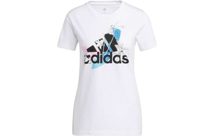 Adidas Adidas T Shirts Women's White Crew Neck Moderate Straight Fit