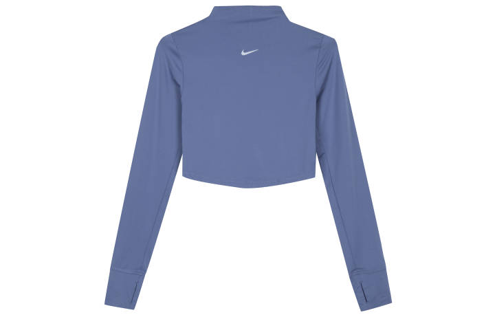 Nike Nike Dri Fit T Shirts Women's Fen Blue Crew Neck Moderate Straight Fit