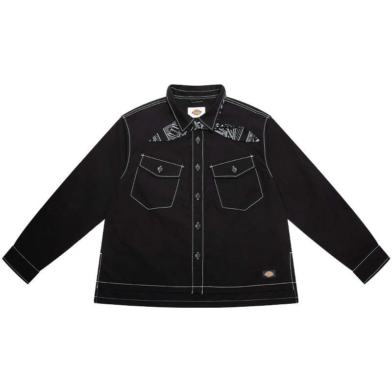 Dickies Dickies Shirts Women's Black Pointed Collar Thin Other