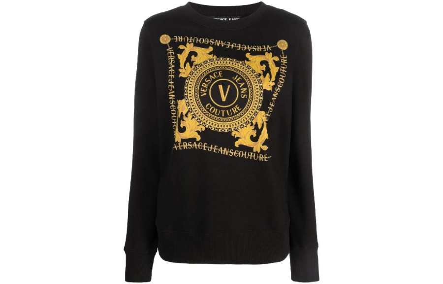 VERSACE JEANS COUTURE Logo Printed Crewneck Sweatshirt