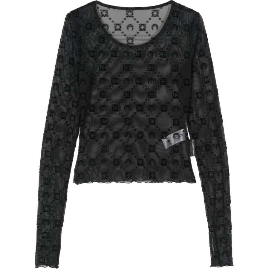 Marine Serre Monogram Mesh Flock Top