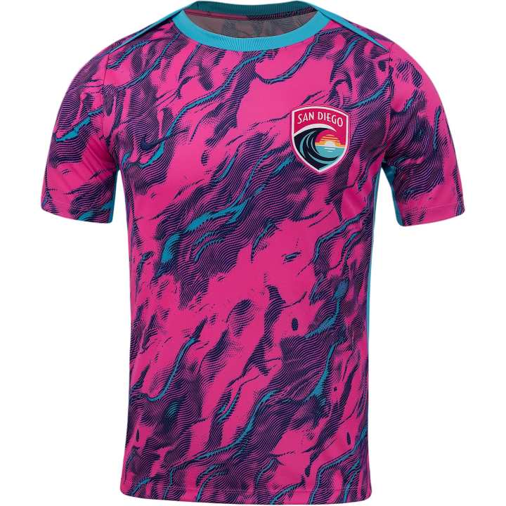 Nike Nike San Diego Wave Fc 2025 Men's Nike Nwsl Short-Sleeve Pre-Match Top
