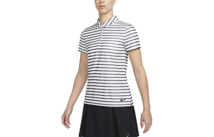 Nike Nike Polo Shirts Women's White Polo Collar Moderate Straight Fit