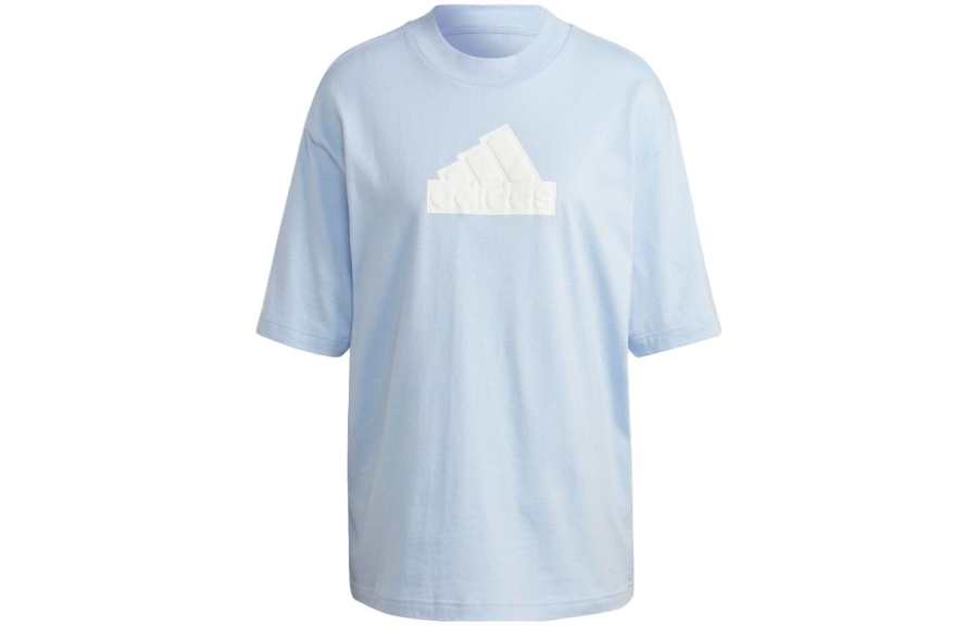 Adidas Adidas T Shirts Women's Blue Crew Neck Moderate Straight Fit