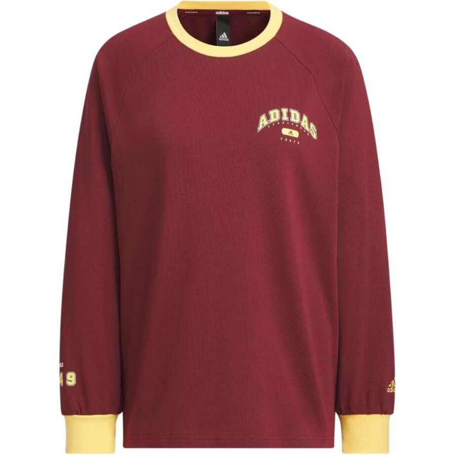 Adidas Adidas Raglan Sleeve T Shirt Women's Dark Red