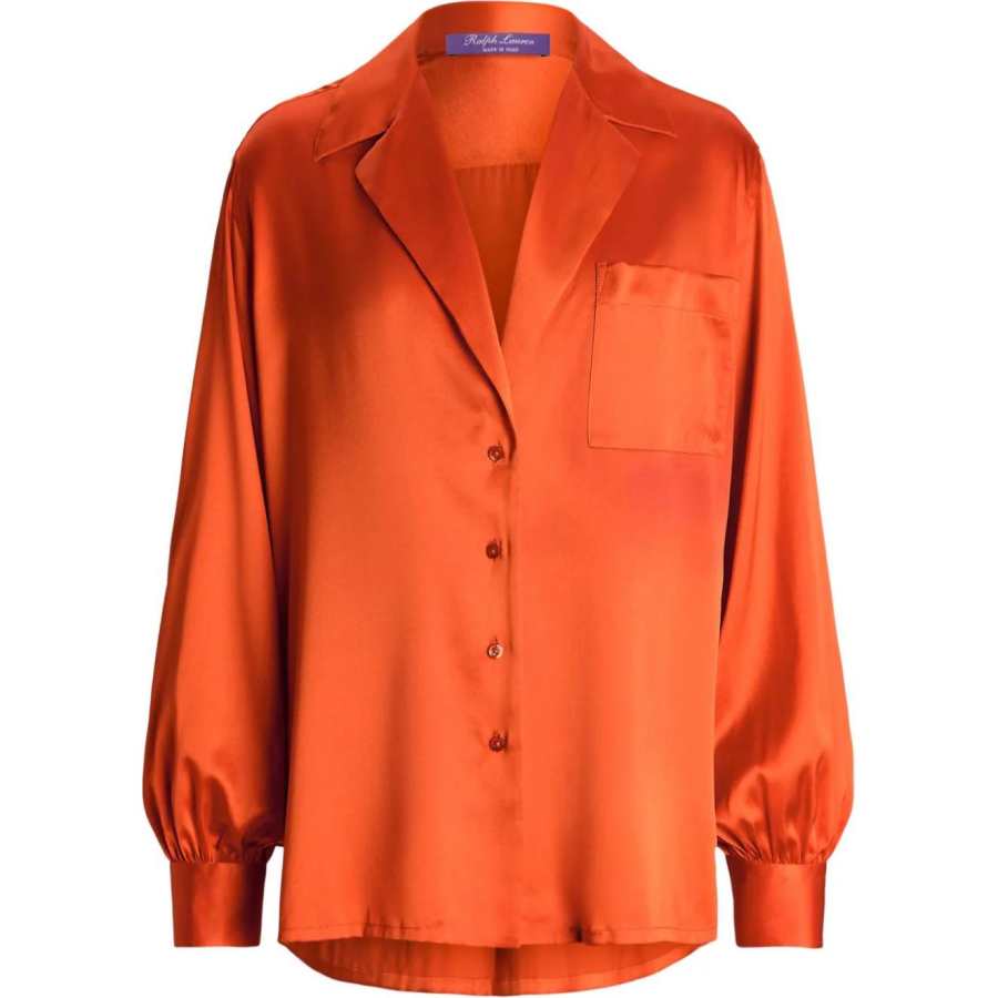 Ralph Lauren Collection stretch-silk long-sleeve shirt