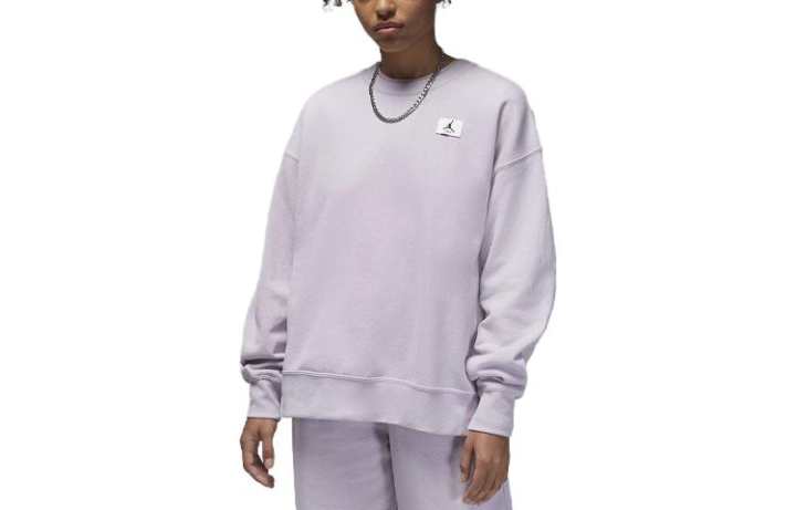 Jordan Jordan Flight Sweatshirts Women's Violet Crew Neck Moderate Regular