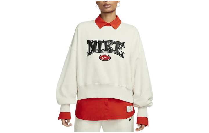 Nike Nike Sweatshirts Women's White Lapel Moderate Regular