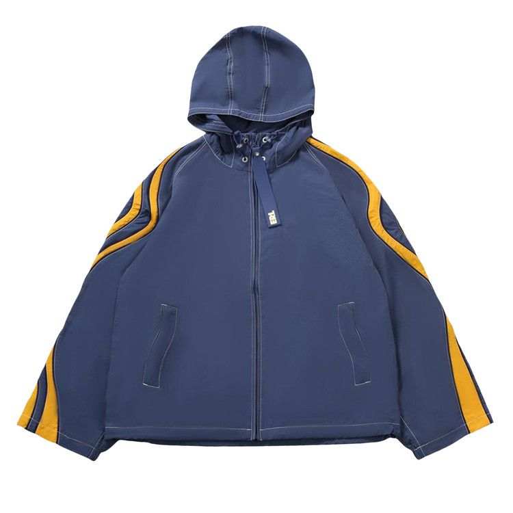 ERL Erl Contrast Stitch Hooded Jacket