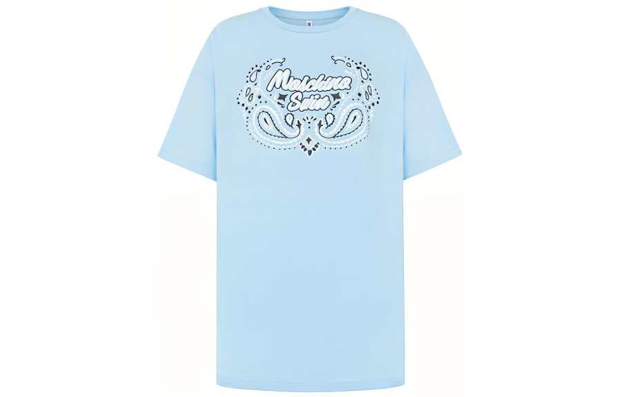 MOSCHINO T Shirts Women's Blue Crew Neck Moderate Other