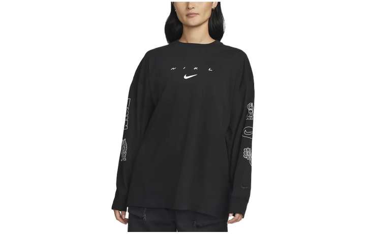 Nike Nike Sweatshirts Women's Black Crew Neck Moderate Regular