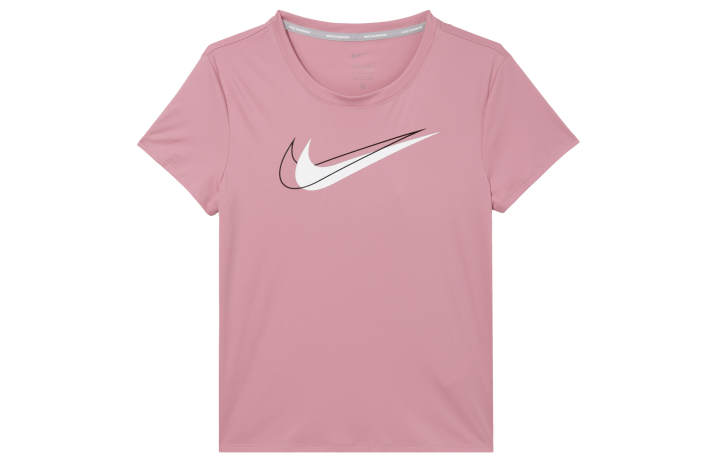 Nike Nike T Shirts Women's Pink Crew Neck Moderate Straight Fit