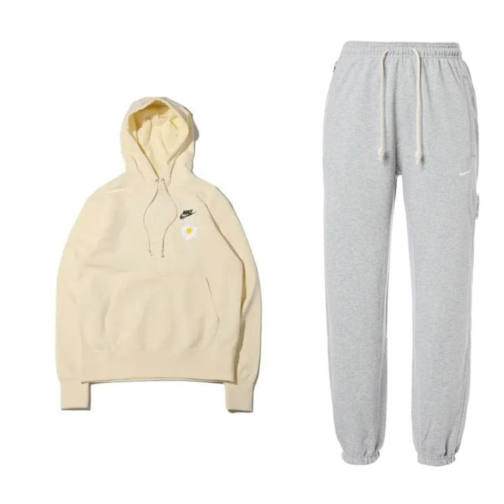 Nike Nike Casual Sportswear Men's Beige Yellow/Gray Hooded Moderate