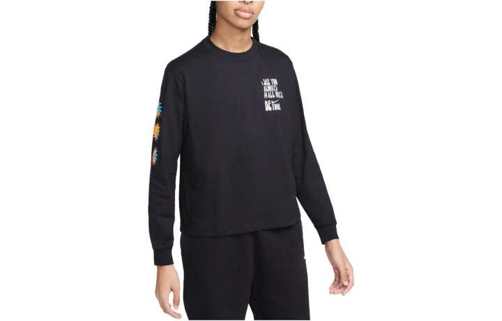 Nike Nike T Shirts Women's Black Crew Neck Moderate Other