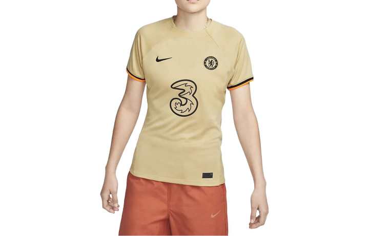 Nike Nike T Shirts Women's Earth Yellow Crew Neck Moderate Straight Fit