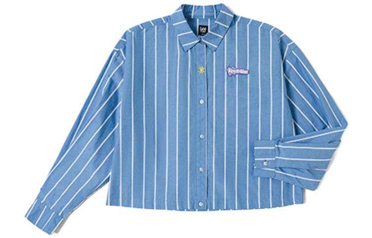 Lee Lee Shirts Women's Blue Lapel Moderate Shirt